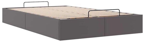 Osmanský rám postele bez matrace šedá 120x190 cm umělá kůže 3310792