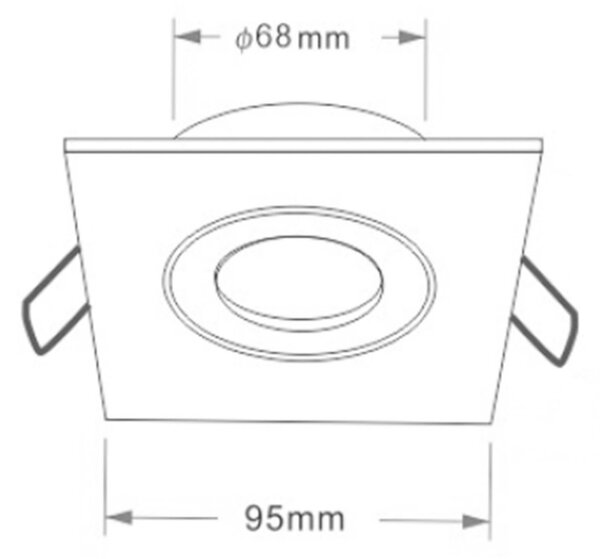 Deko-Light vestavné bodové svítidlo Samsola Max, hranaté, bílá 110057