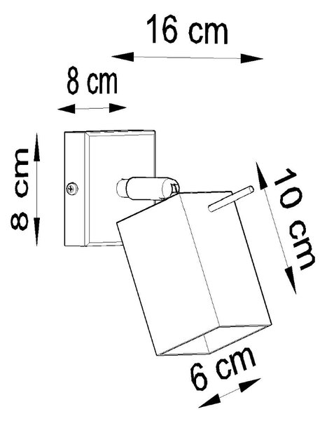 Sollux Lighting Nástěnné svítidlo MERIDA černé