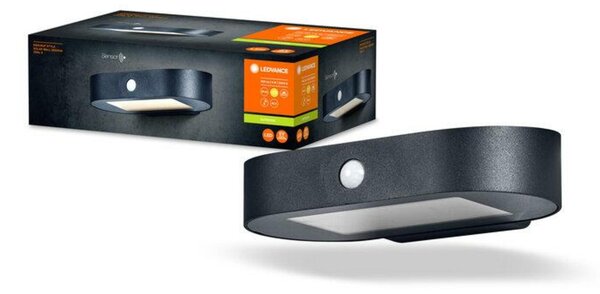 LEDVANCE venkovní nástěnné svítidlo ENDURA Style Solar Oval S Wall Sensor 4W 3000K 4058075766266