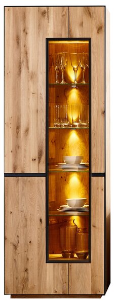 VITRÍNA, divoký dub, divoký dub, 72/203/38 cm Linea Natura - Kredence a vitríny