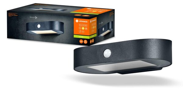 LEDVANCE venkovní nástěnné svítidlo ENDURA Style Solar Oval S Wall Sensor 4W 3000K 4058075766266