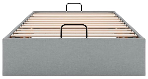 Osmanský rám postele bez matrací světle šedá 80x200cm textil 3310833