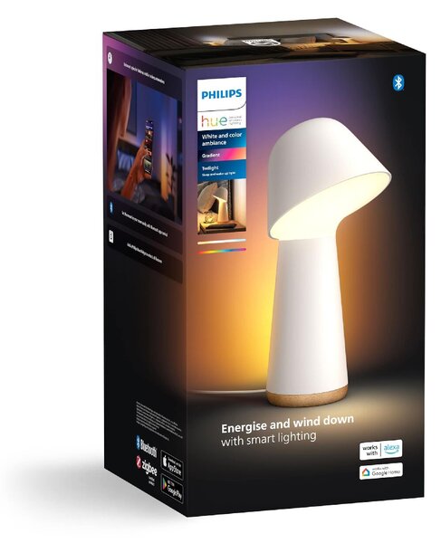HUE WACA Twilight noční lampička LED 13,4W 1380lm 2000-6500K RGB 33cm IP20, bílá