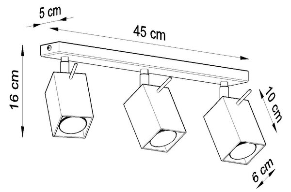 Sollux Lighting Stropní svítidlo MERIDA 3 bílé