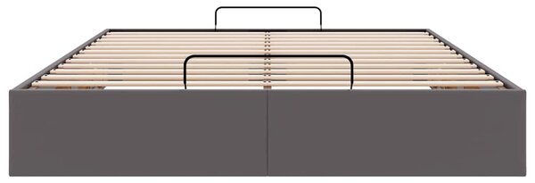 Osmanský rám postele bez matrace šedá 140x200 cm umělá kůže 3310807