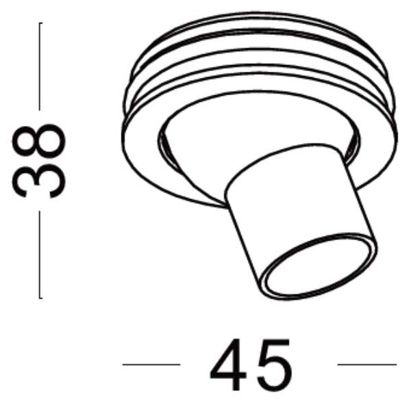 Micro Spot LED zápustné svítidlo natáčecí Ra>90 ⌀33mm - 1W