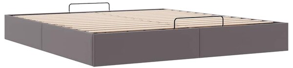 Osmanský rám postele bez matrace šedá 200x200 cm umělá kůže 3310822