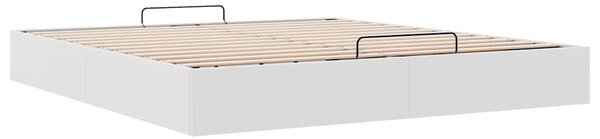 Osmanský rám postele bez matrace bílý 160x200 cm umělá kůže 3310810