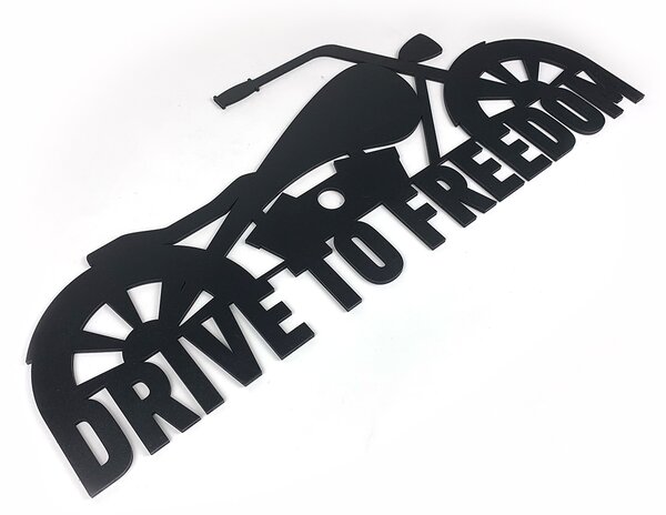 Živá Zeď Dřevěná nástěnná černá dekorace Drive to Freedom
