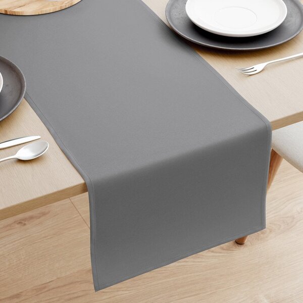 Goldea bavlněný běhoun na stůl - šedý 35x140 cm