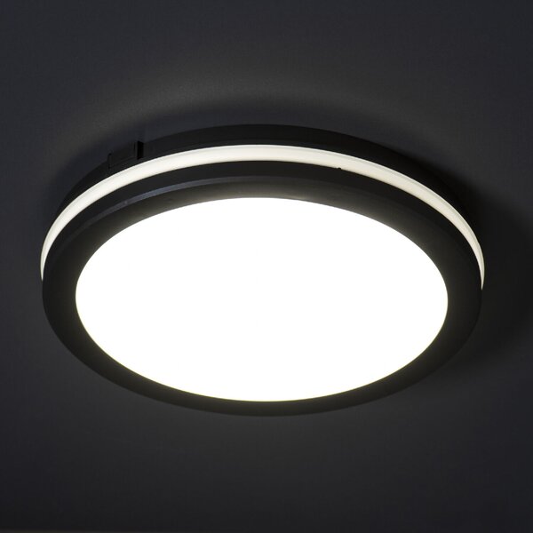 BENO ECO stropní LED 12W, 1150lm(NW), CCT 3000/4000/6500K, IP65, černá