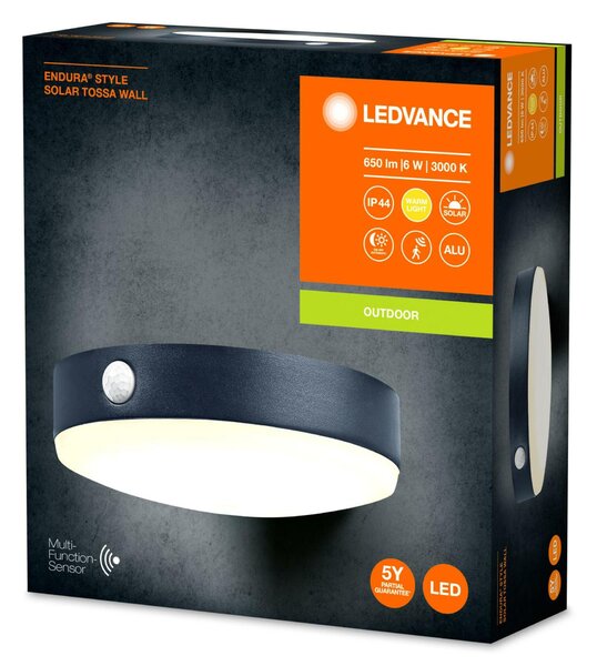 LEDVANCE venkovní nástěnné svítidlo ENDURA Style Solar Tossa Wall Sensor 6W 3000K 4058075766303