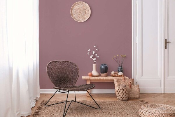 A.S. Création | Vliesová tapeta na zeď Natural Living 38666-7 | 0,53 x 10,05 m | fialová, růžová, vínová