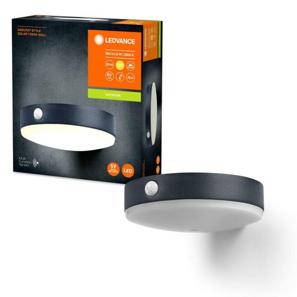 LEDVANCE venkovní nástěnné svítidlo ENDURA Style Solar Tossa Wall Sensor 6W 3000K 4058075766303