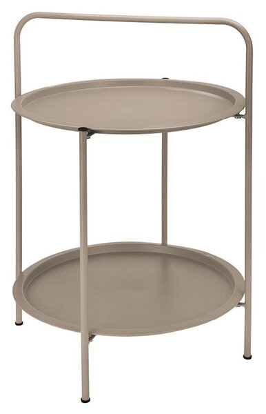 Kovový příruční stolek VARIO průměr 50 cm, béžový