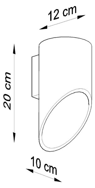 Sollux Lighting Nástěnné svítidlo PENNE 20 černé