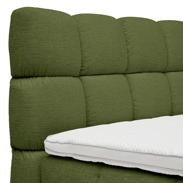 Boxspring postel BUBBLE BOX 160/200 cm, zelená