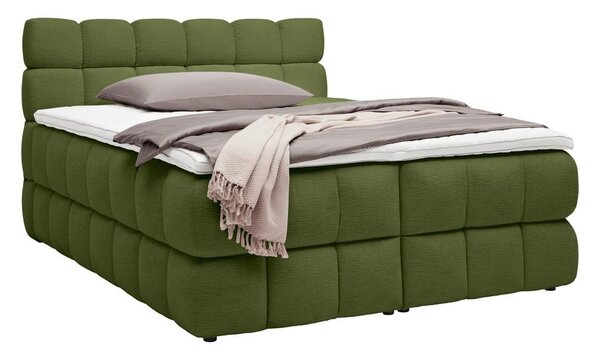 Boxspring postel BUBBLE BOX 160/200 cm, zelená