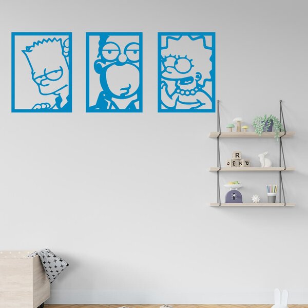 Živá Zeď Samolepka Bart Homer Lisa Simpsonovi Barva: černá