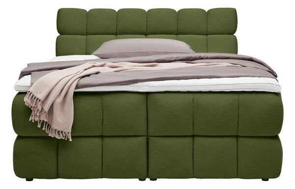 Boxspring postel BUBBLE BOX 160/200 cm, zelená