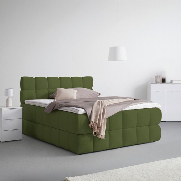 Boxspring postel BUBBLE BOX 160/200 cm, zelená