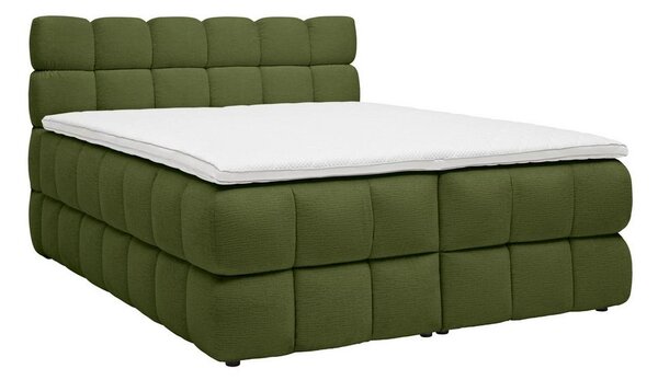 Boxspring postel BUBBLE BOX 160/200 cm, zelená