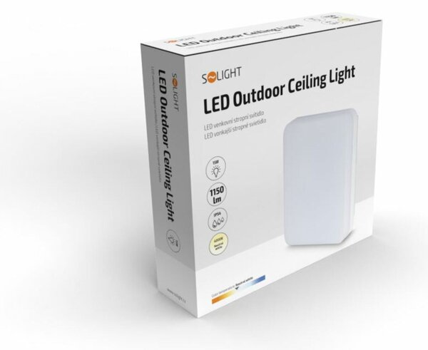 Solight LED venkovní osvětlení, přisazené, čtvercové, IP54, 15W, 1150lm, 4000K, 22cm WO730-1
