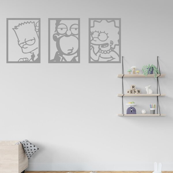 Živá Zeď Samolepka Bart Homer Lisa Simpsonovi Barva: černá