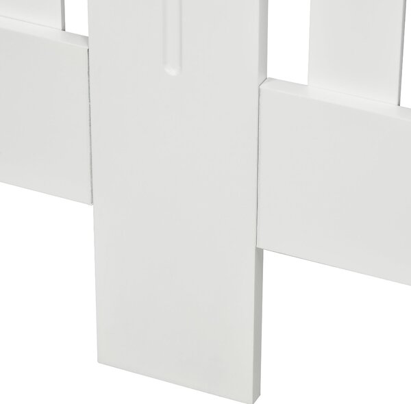HOMCOM Kryt na radiátor 152x19x83 cm MDF s protiskluzovým zařízením Moderní design pro obývací pokoj a ložnici Bílá | Aosom