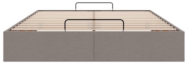 Osmanský rám postele bez matrací taupe 140x190 cm textil 3310879