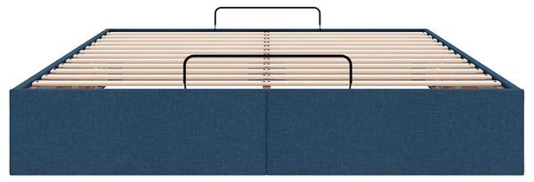 Osmanský rám postele bez matrací modrá 140x190 cm textil 3310881