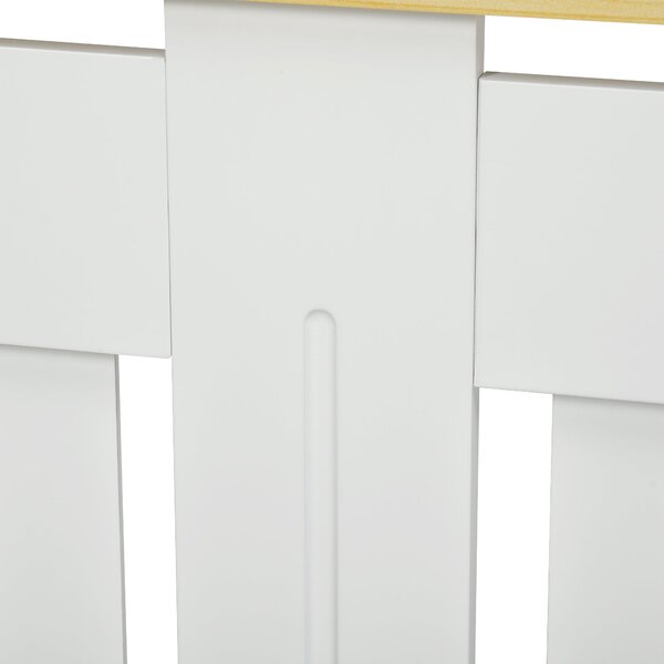HOMCOM Kryt na radiátor 152x19x83 cm MDF s protiskluzovým zařízením Moderní design pro obývací pokoj a ložnici Bílá | Aosom