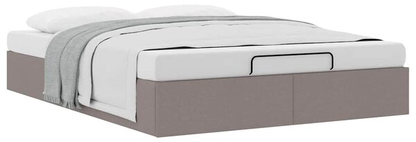 Osmanský rám postele bez matrací taupe 140x190 cm textil 3310879