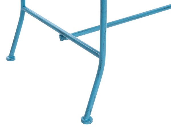 Zahradní lavice PAVIA 146 cm Kov Modrá