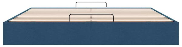 Osmanský rám postele bez matrací modrá 160x200 cm textil 3310895