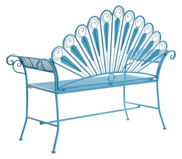 Zahradní lavice PAVIA 146 cm Kov Modrá