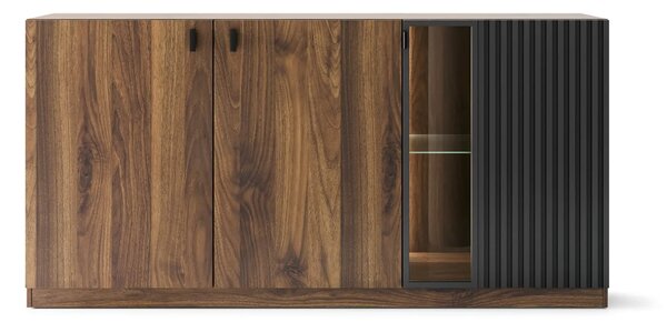 Szynaka Komoda s LED osvětlením Radium 45 180 cm ořech Columbia/černá