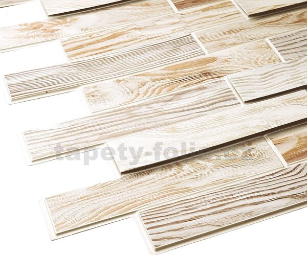 Obkladové panely 3D PVC TP10007977, cena za kus, rozměr 980 x 480 mm, obklad klasik bělený, GRACE