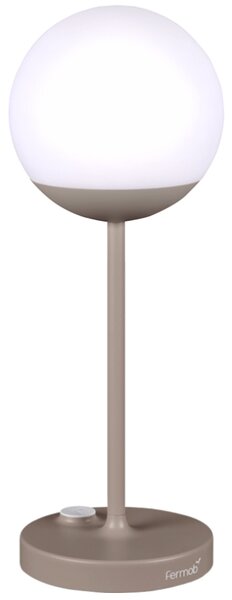 Muškátově šedá venkovní LED lampa Fermob MOOON! 41 cm