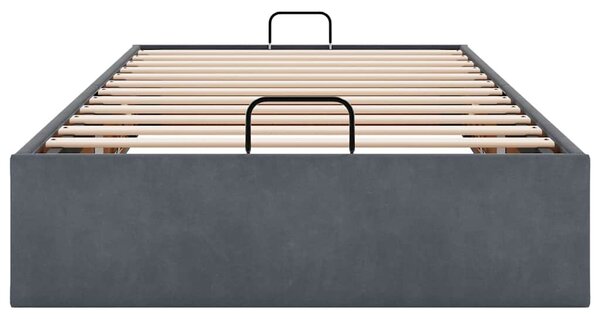 Osmanský rám postele bez matrace tmavě šedá 90x190 cm samet 3310932