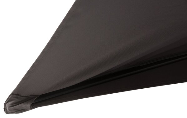 Outsunny Slunečník 270x138x236 cm se kličkou a půlkruhovým tvarem pro venkovní použití, terasa, patio, bazén Šedý | Aosom