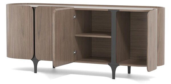 LivinHill Komoda Sileno 200 cm ořech/černá