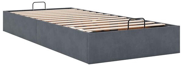 Osmanský rám postele bez matrace tmavě šedá 90x190 cm samet 3310932