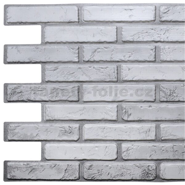 Obkladové panely 3D PVC TP10009236, rozměr 971 x 498 mm, cihla světlá, GRACE