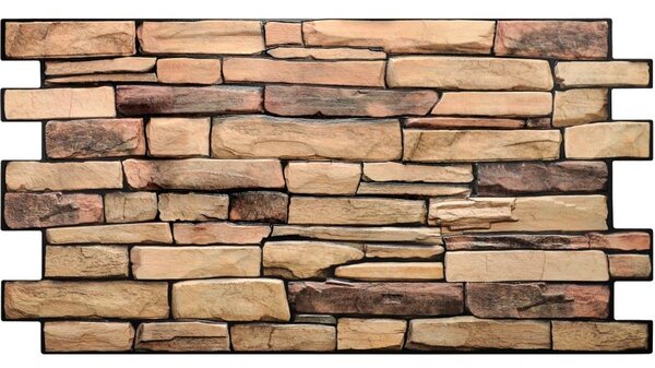 Obkladové panely 3D PVC TP10006921, cena za kus, rozměr 980 x 498 mm, kámen přírodní, GRACE