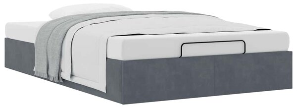 Osmanský rám postele bez matrace tmavě šedá 120x200 cm samet 3310956