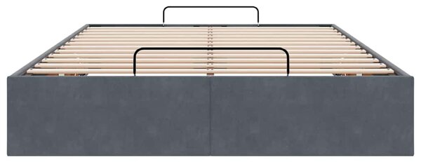 Osmanský rám postele bez matrace tmavě šedá 120x200 cm samet 3310956