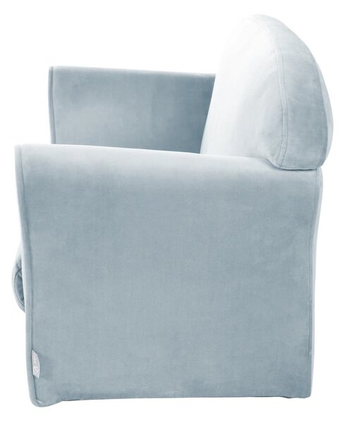 Světle modrá sametová dětská pohovka 78 cm Lil Sofa – Roba