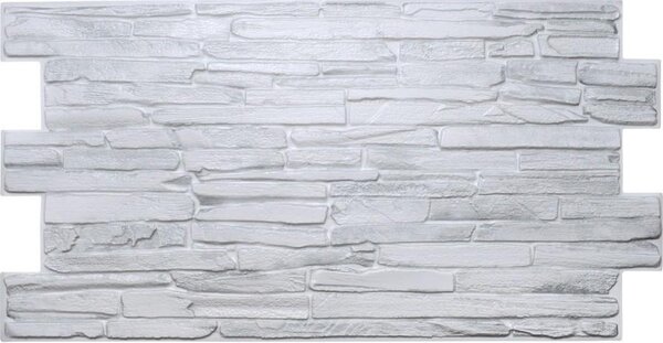 Obkladové panely 3D PVC TP10015931, cena za kus, rozměr 980 x 500 mm, kámen světle šedý, GRACE